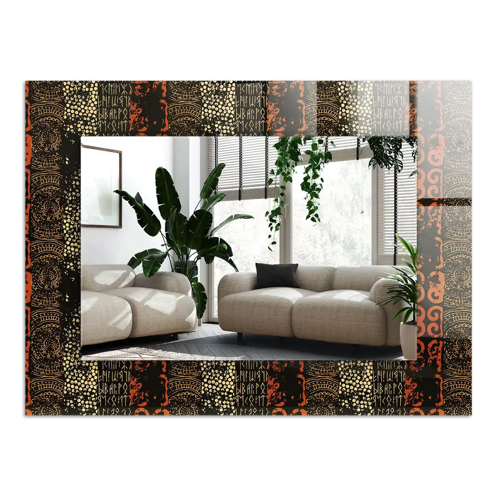 Specchio rettangolare decoro Motivo ornamentale etnico