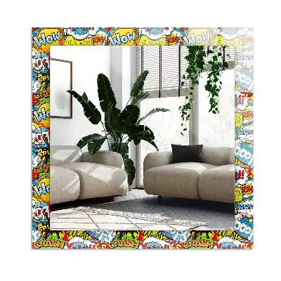 Specchio rettangolare decoro Fumetti colorati