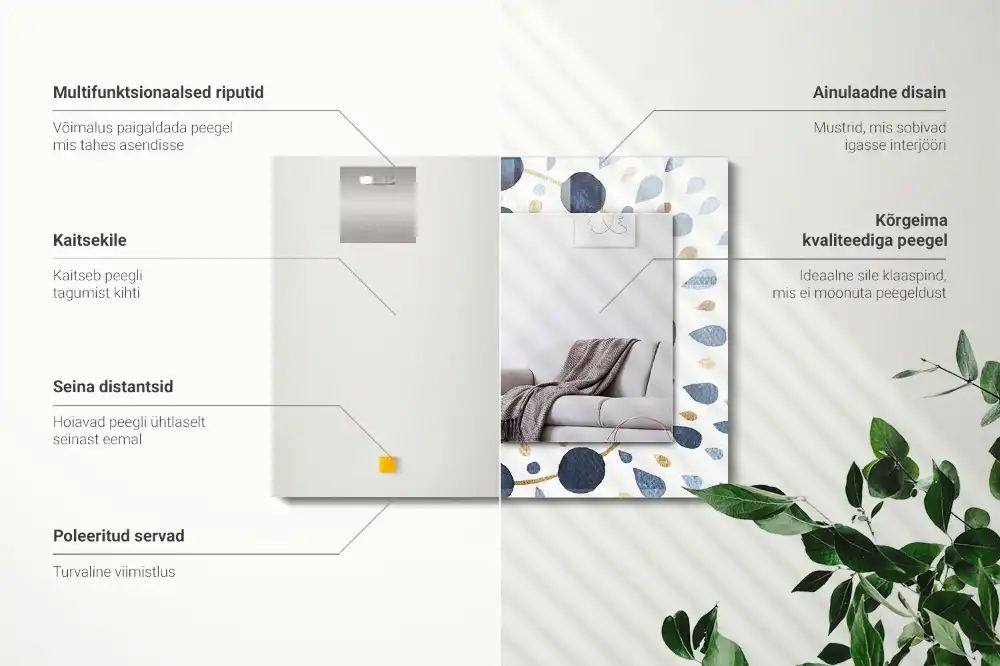 Specchio rettangolare decoro Motivo mandala astratto