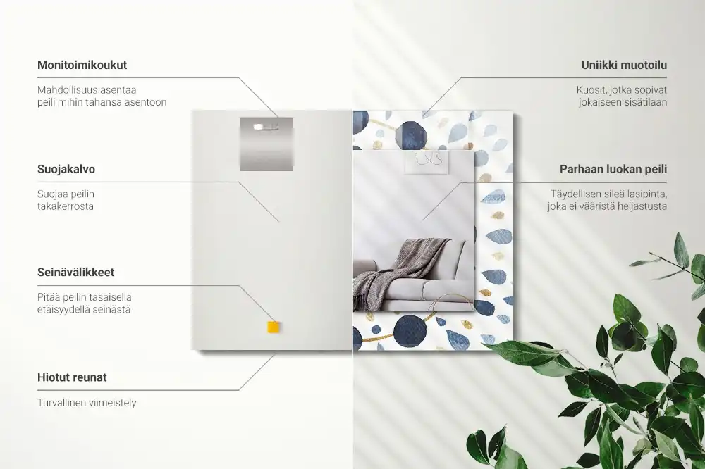 Specchio rettangolare decoro Motivo mandala astratto