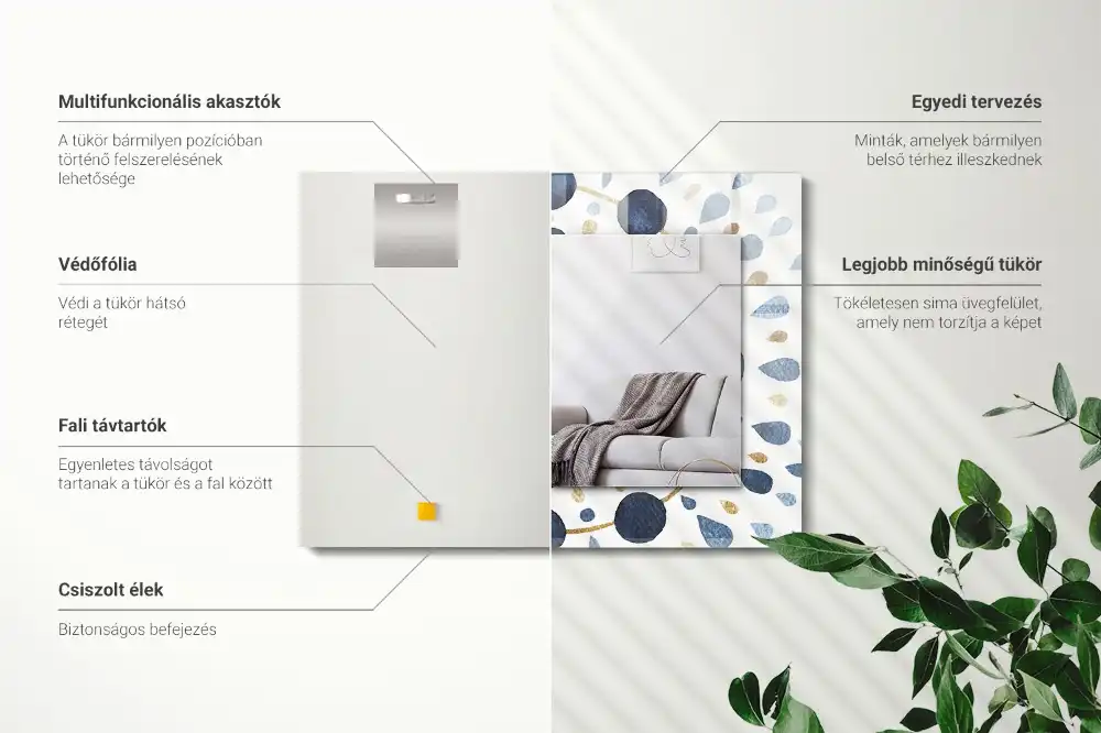 Specchio rettangolare decoro Motivo mandala astratto