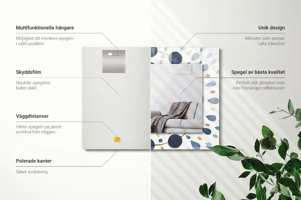 Specchio rettangolare decoro Motivo mandala astratto