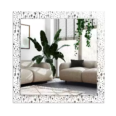 Specchio rettangolare con cornice stampata Natura minimalista