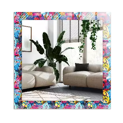 Specchio rettangolare decoro Motivo astratto colorato