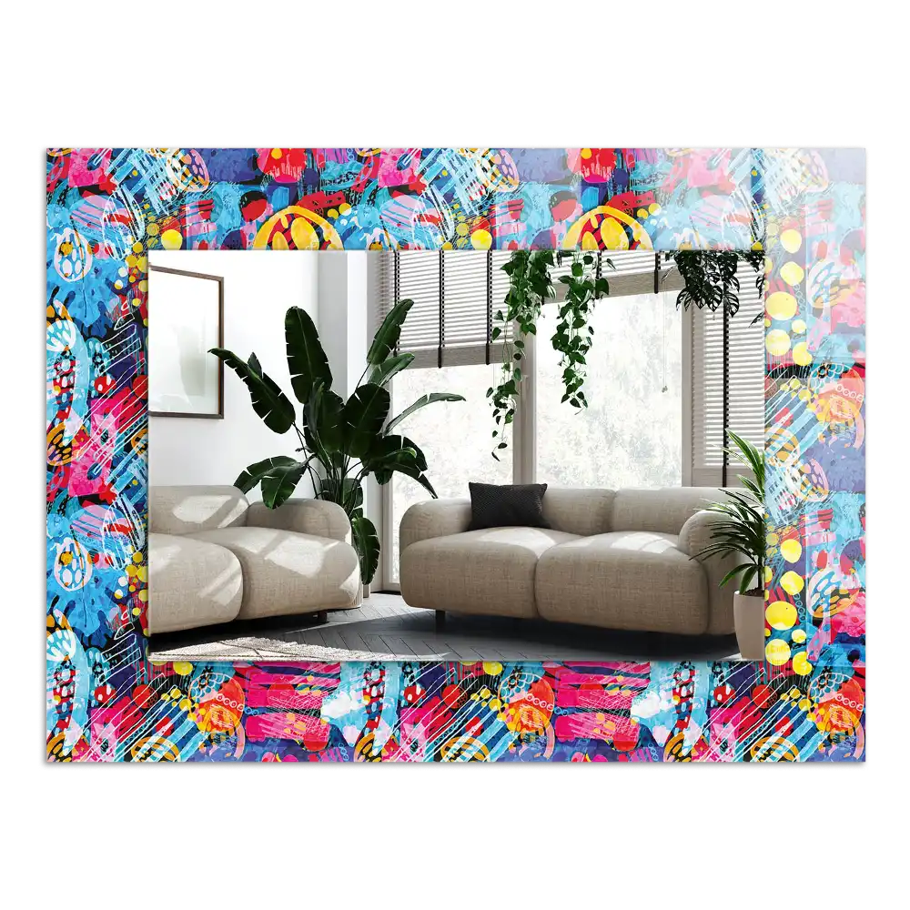 Specchio rettangolare decoro Motivo astratto colorato