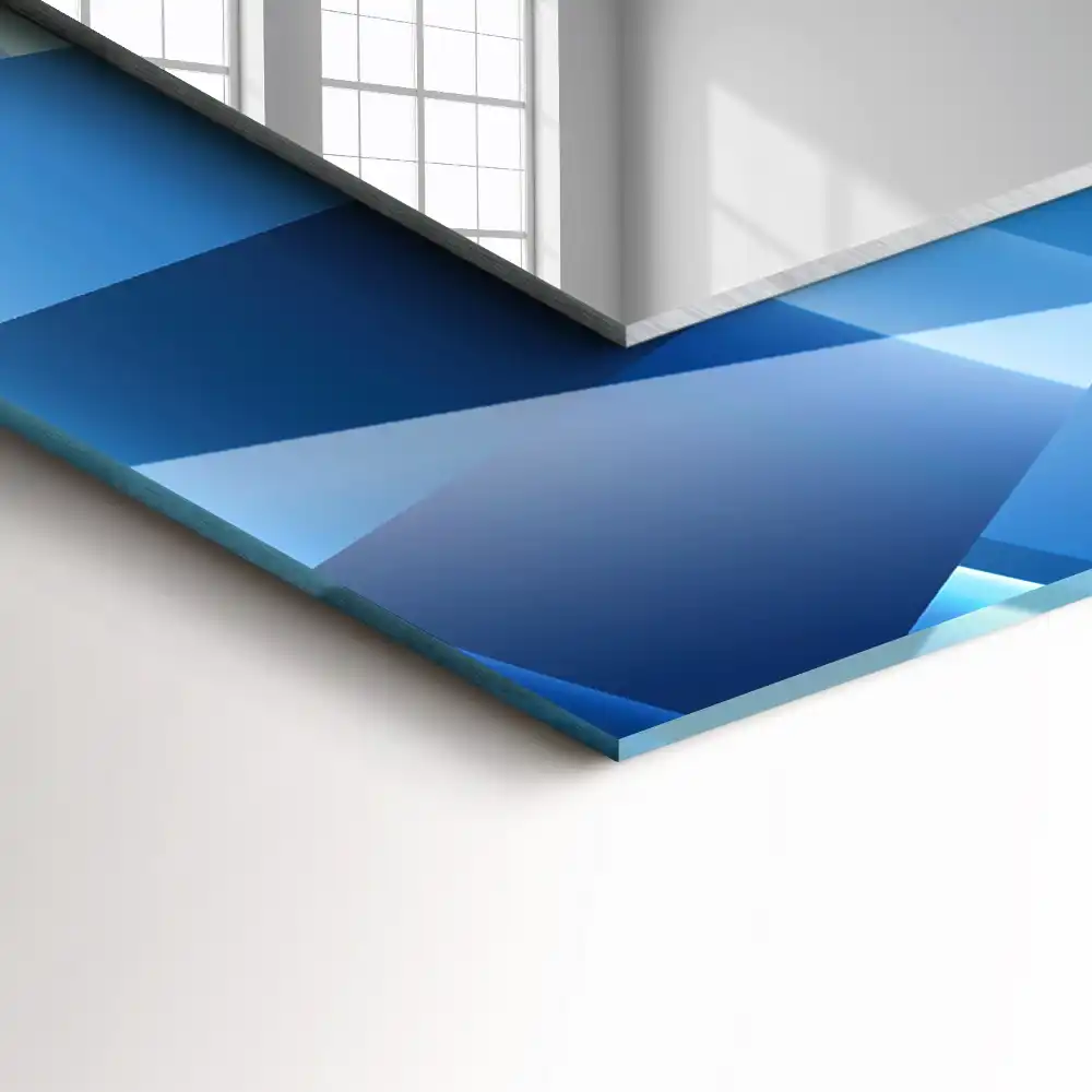 Specchio rettangolare con cornice stampata Tunnel astratto