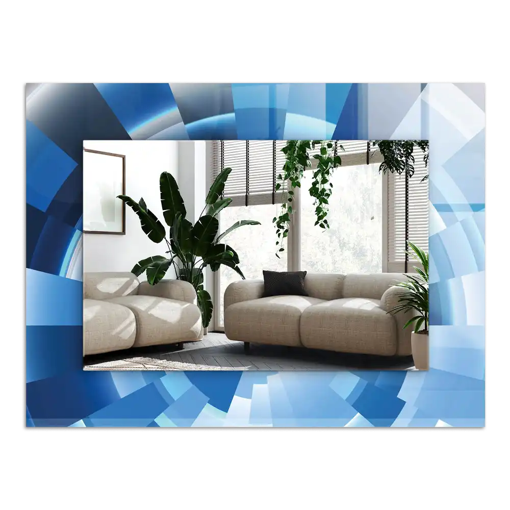 Specchio rettangolare con cornice stampata Tunnel astratto