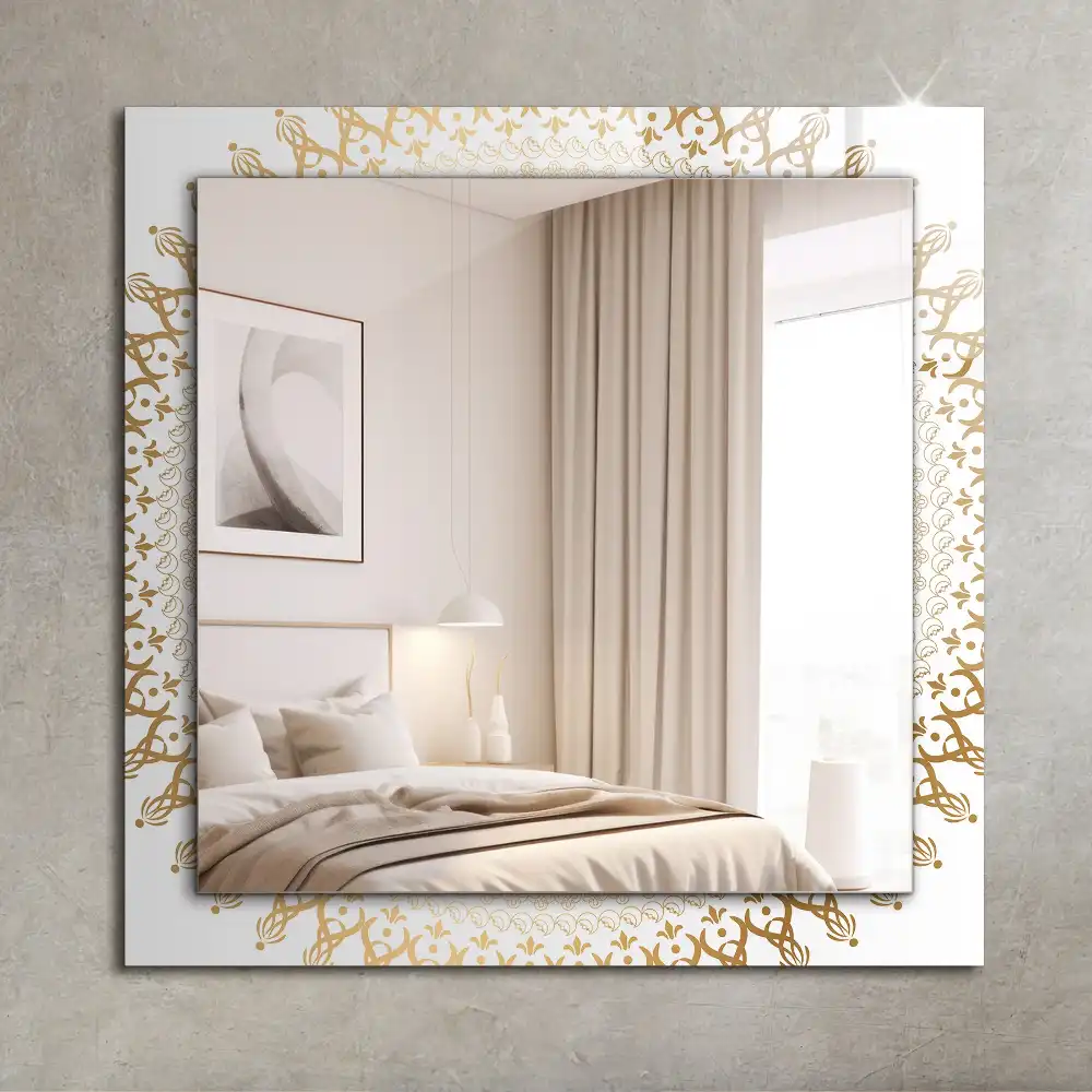 Specchio rettangolare stampato modello mandala