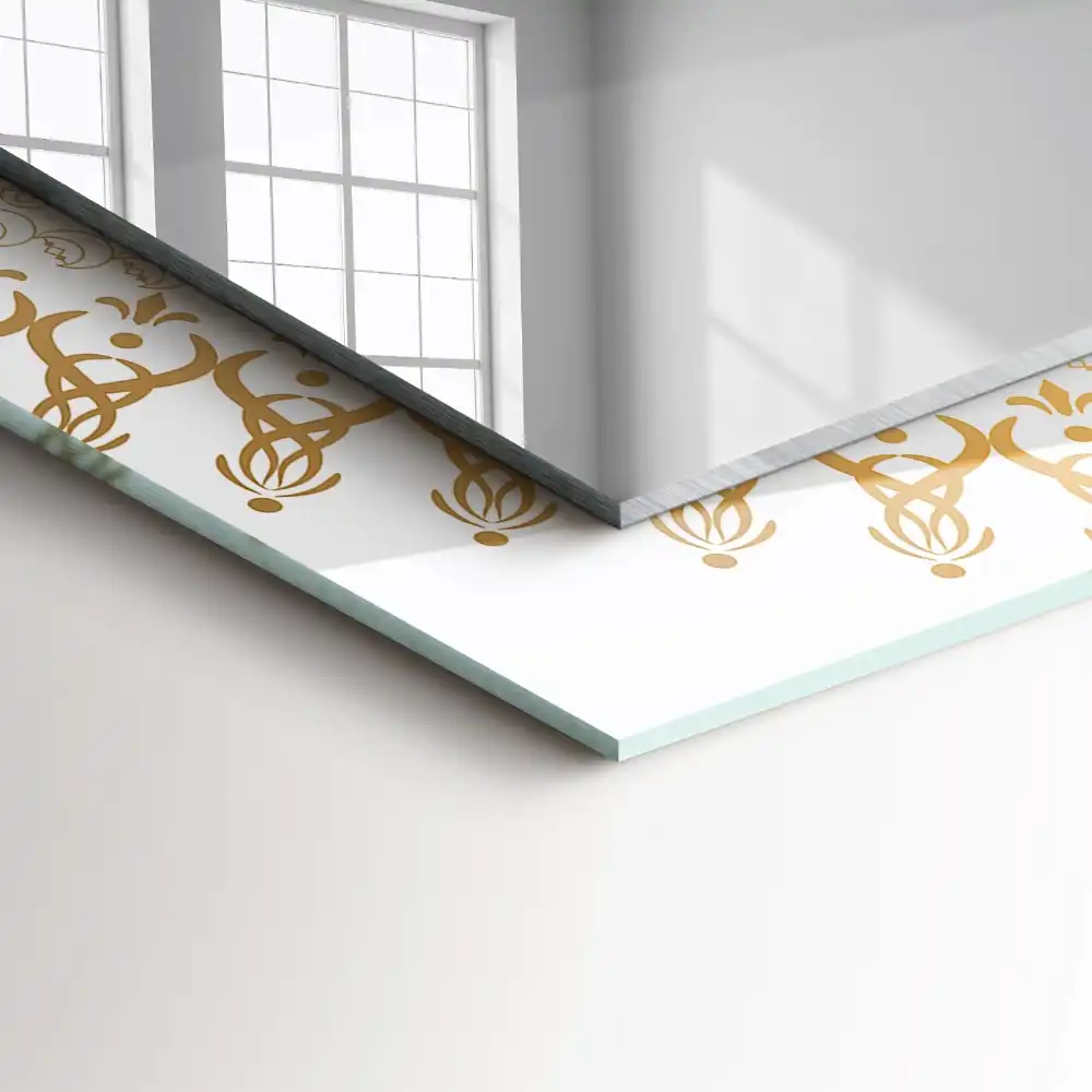 Specchio rettangolare stampato modello mandala