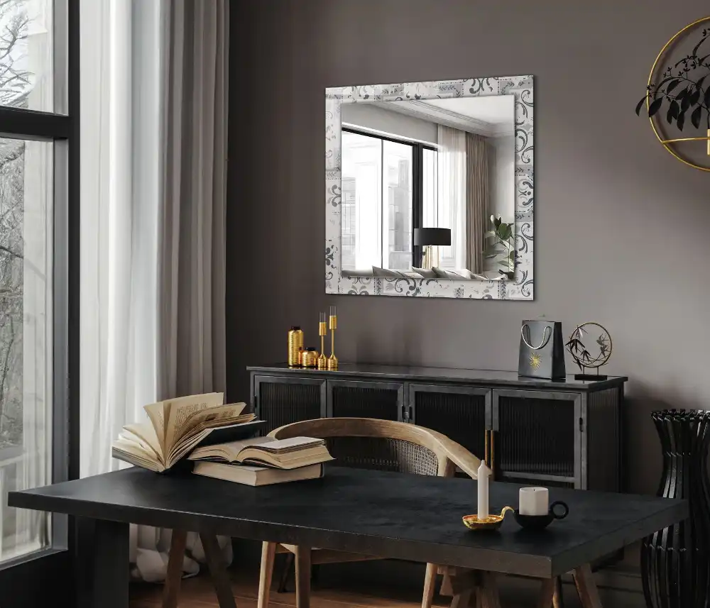 Specchio rettangolare decoro Ornamenti con motivi a piastrelle