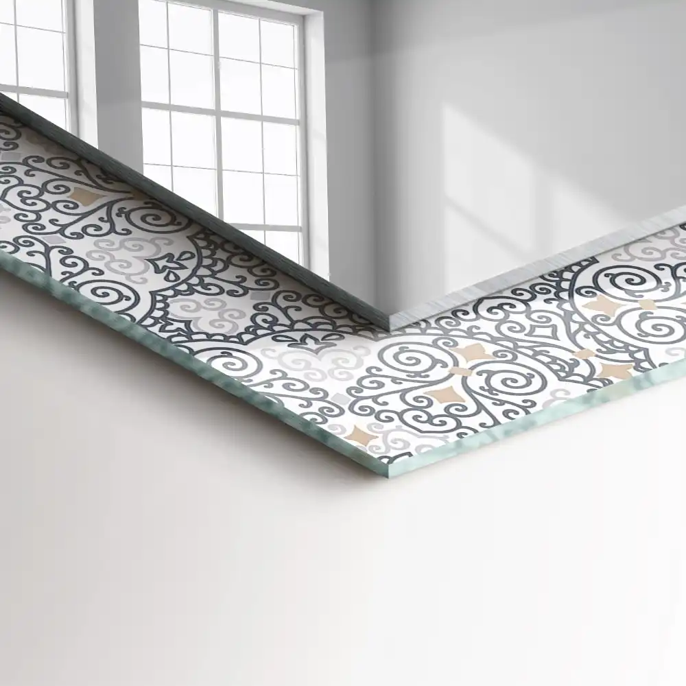 Specchio rettangolare stampato Motivo ornamentale