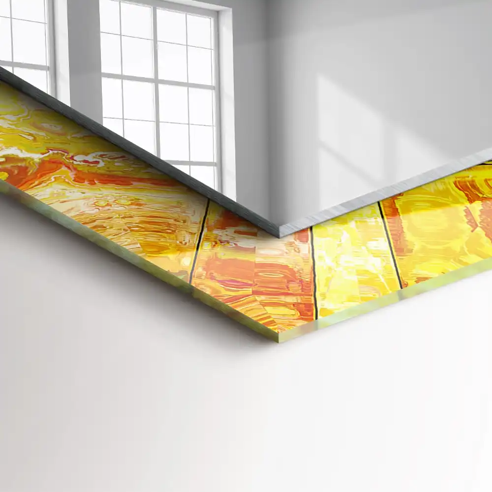 Specchio rettangolare stampato Mosaico astratto colorato