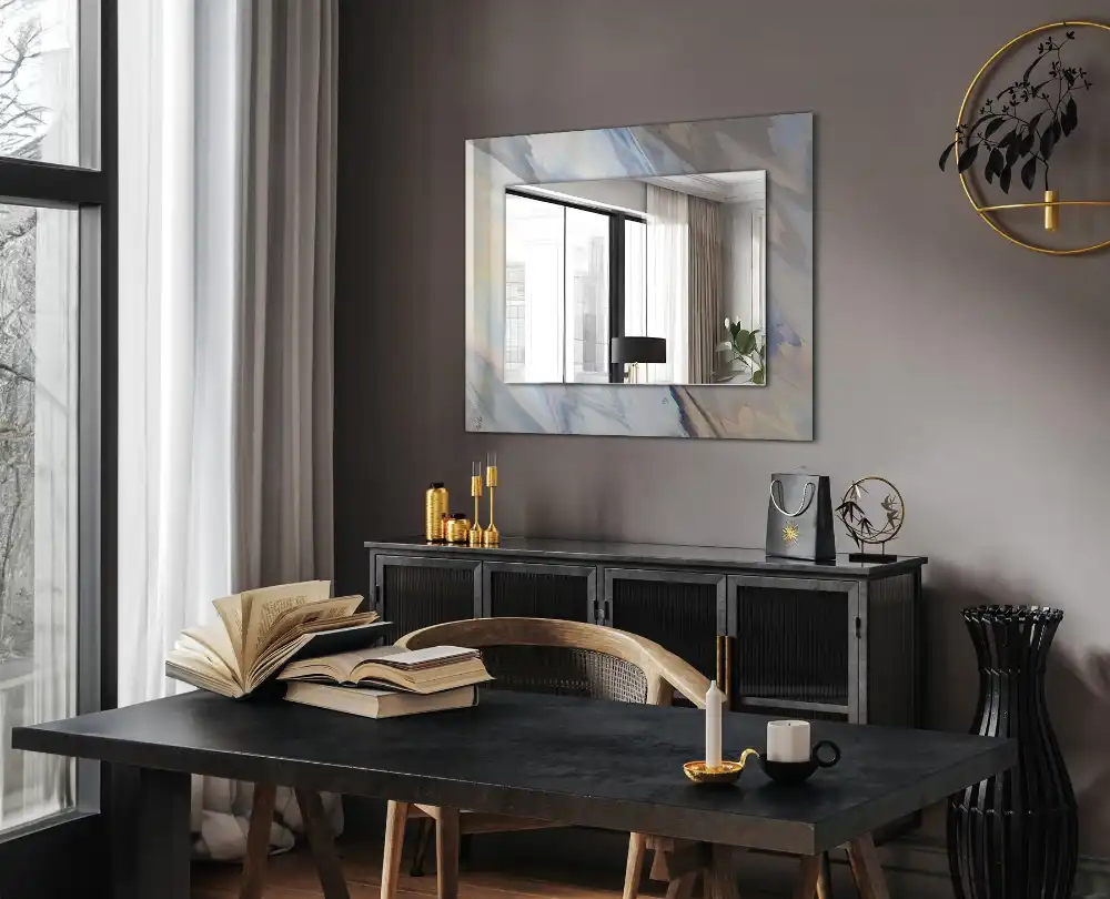 Specchio rettangolare decoro Motivi astratti colorati