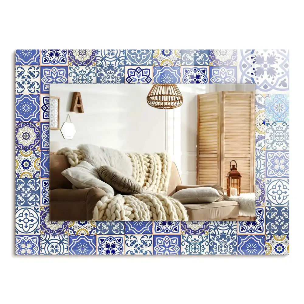 Specchio rettangolare stampato Piastrelle a mosaico colorate