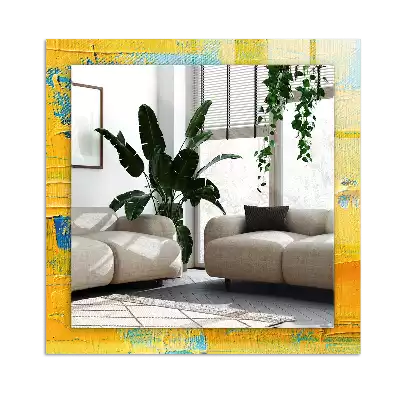 Specchio rettangolare stampato Pittura a olio astratta