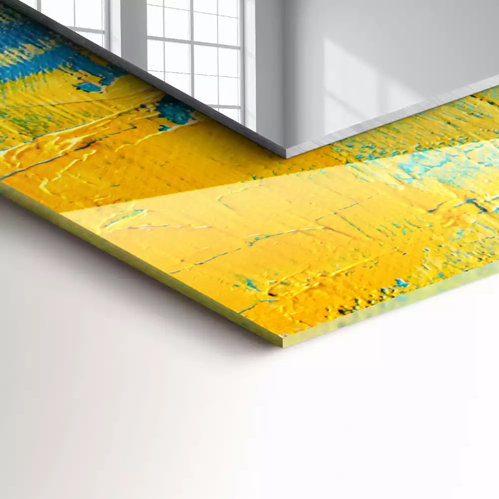 Specchio rettangolare stampato Pittura a olio astratta