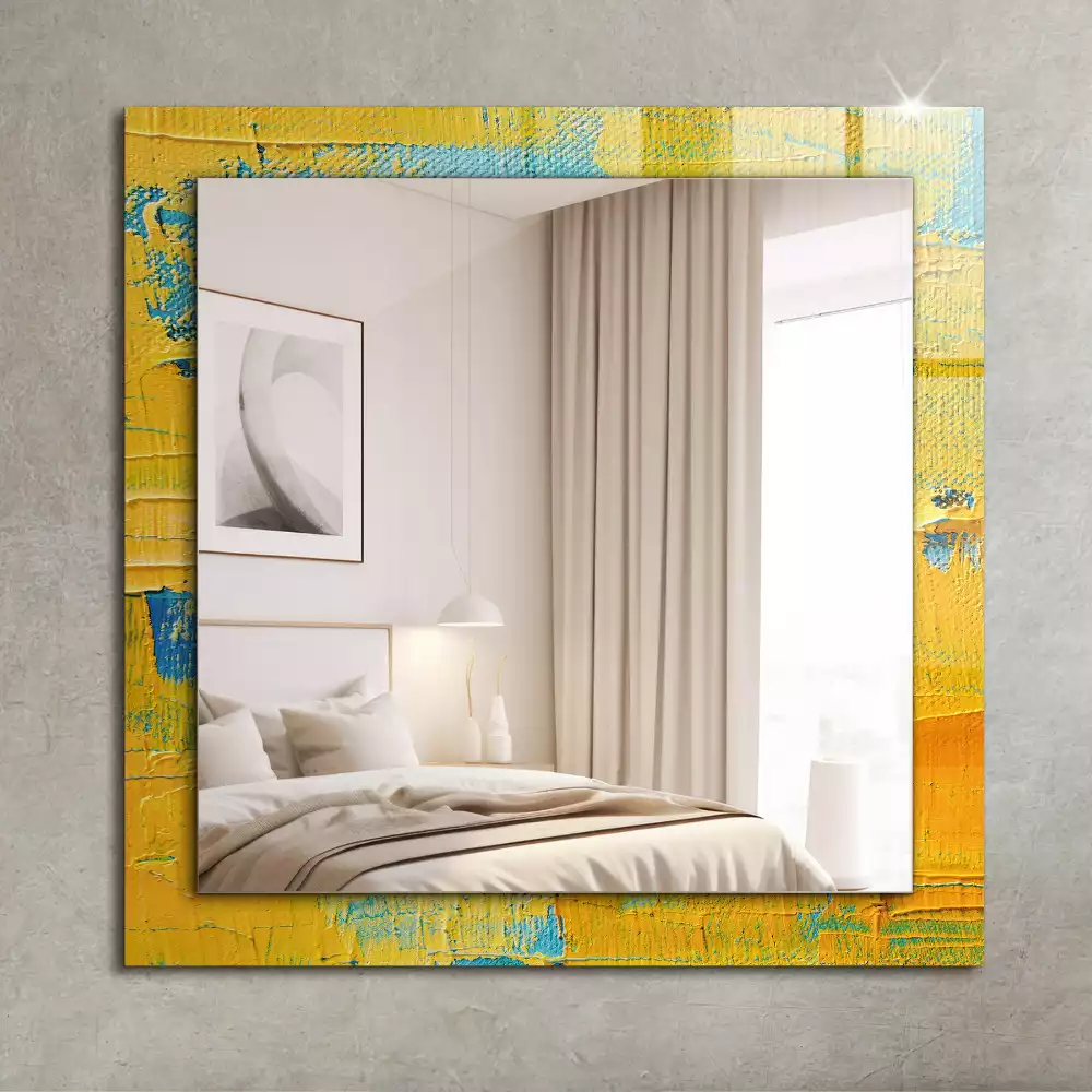 Specchio rettangolare stampato Pittura a olio astratta