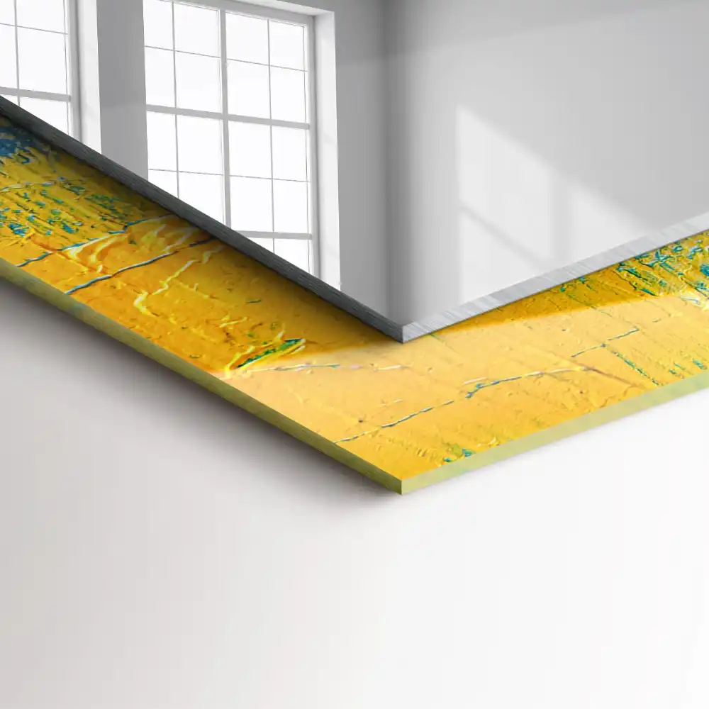 Specchio rettangolare stampato Pittura a olio astratta