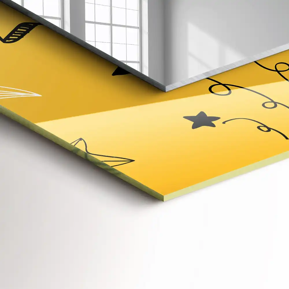 Specchio rettangolare decoro Disegni di varie stelle