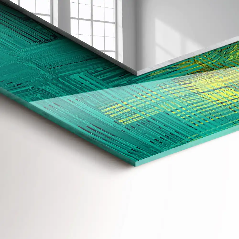 Specchio rettangolare con cornice stampata Composizione astratta di colori