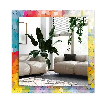 Specchio rettangolare decoro Mosaico astratto colorato