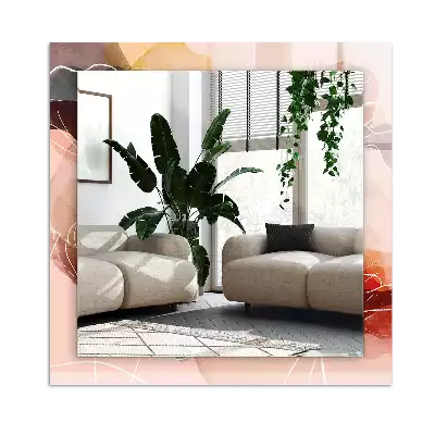 Specchio rettangolare stampato Motivi floreali astratti