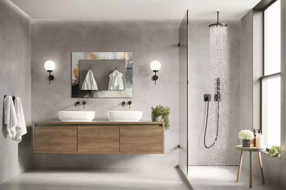 Specchio rettangolare stampato Arte moderna astratta