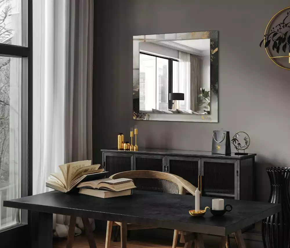 Specchio rettangolare stampato Arte moderna astratta