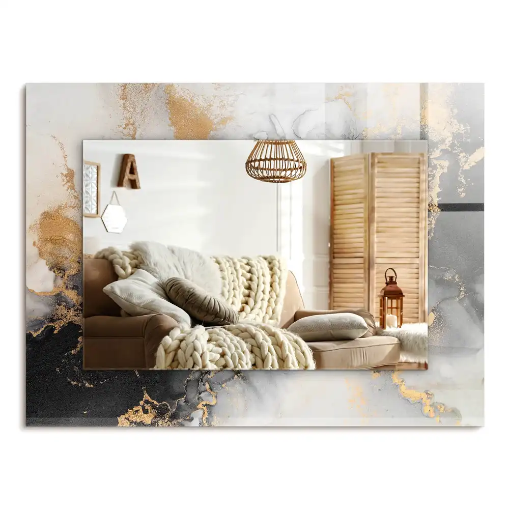 Specchio rettangolare stampato Arte moderna astratta