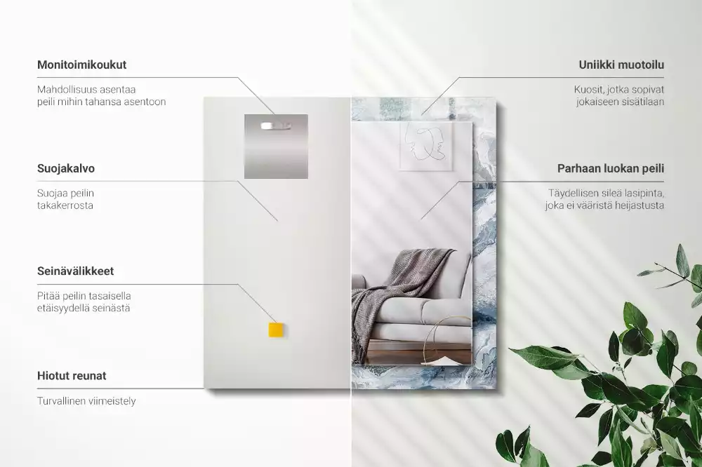 Specchio rettangolare decoro Marmo in tonalità