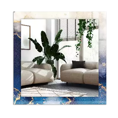 Specchio rettangolare con cornice stampata Arte plastica astratta