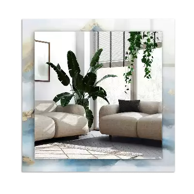 Specchio rettangolare stampato Montagne nella nebbia