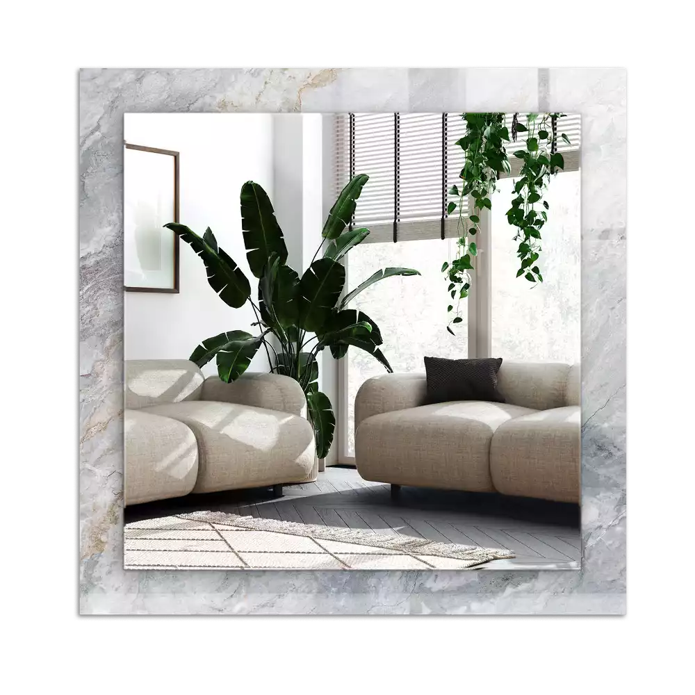 Specchio rettangolare decoro Venature grigio marmo