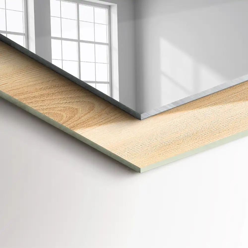 Specchio rettangolare stampato Trama della tavola di legno