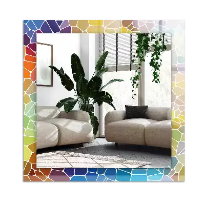 Specchio rettangolare decoro Mosaico astratto colorato