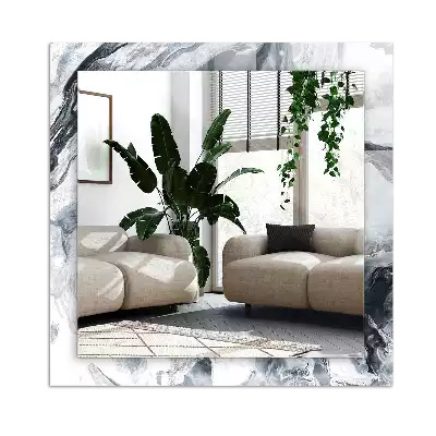 Specchio rettangolare con cornice stampata Composizione di pittura astratta