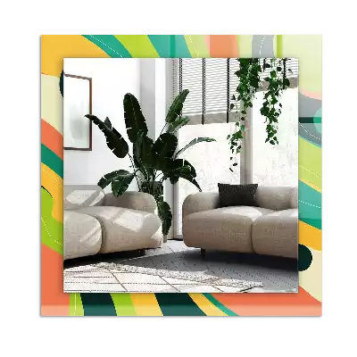 Specchio rettangolare decoro Motivi astratti colorati