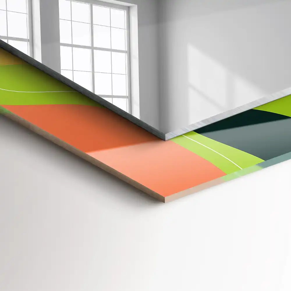 Specchio rettangolare decoro Motivi astratti colorati