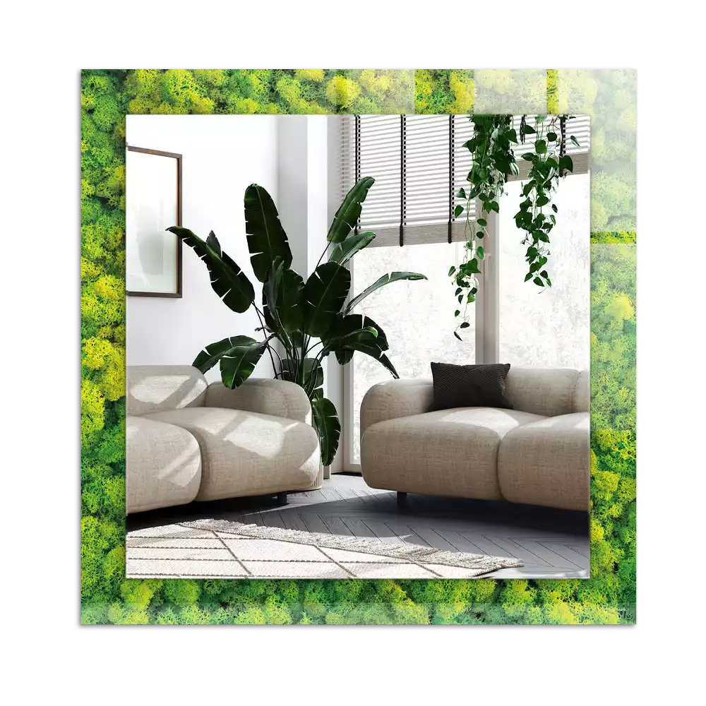 Specchio rettangolare decoro Muschio verde