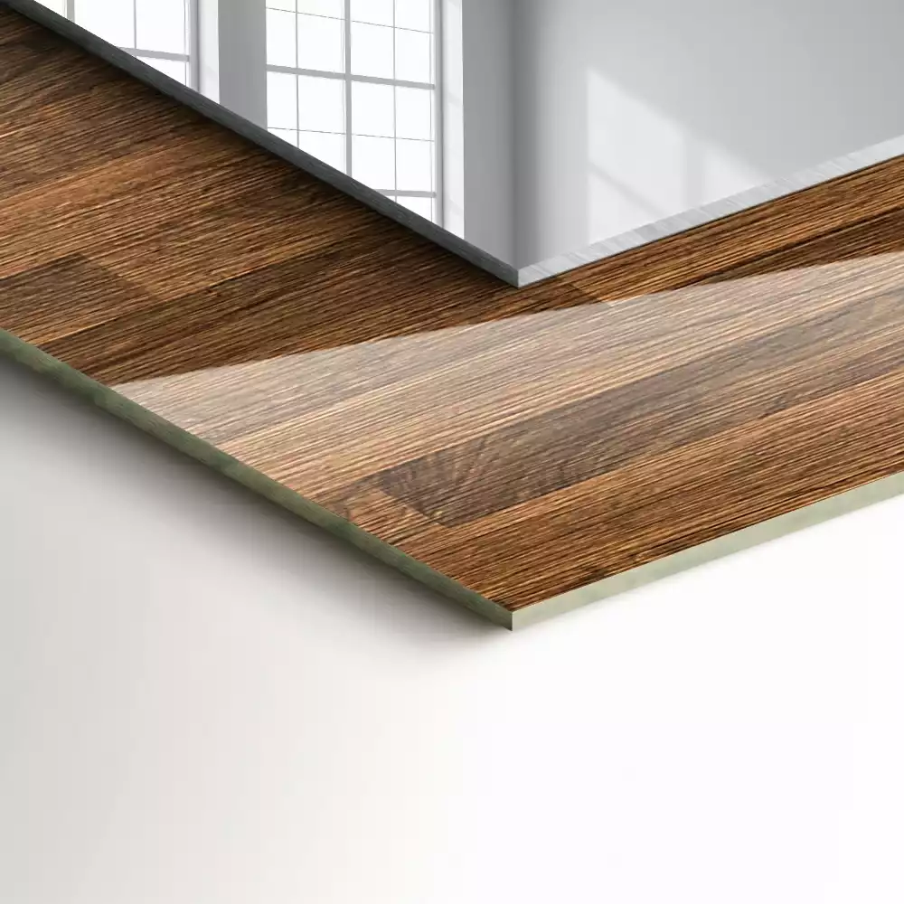 Specchio rettangolare decoro Pannelli di legno