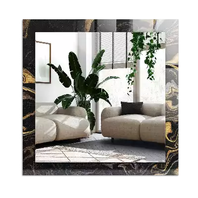 Specchio rettangolare stampato Motivo astratto in marmo