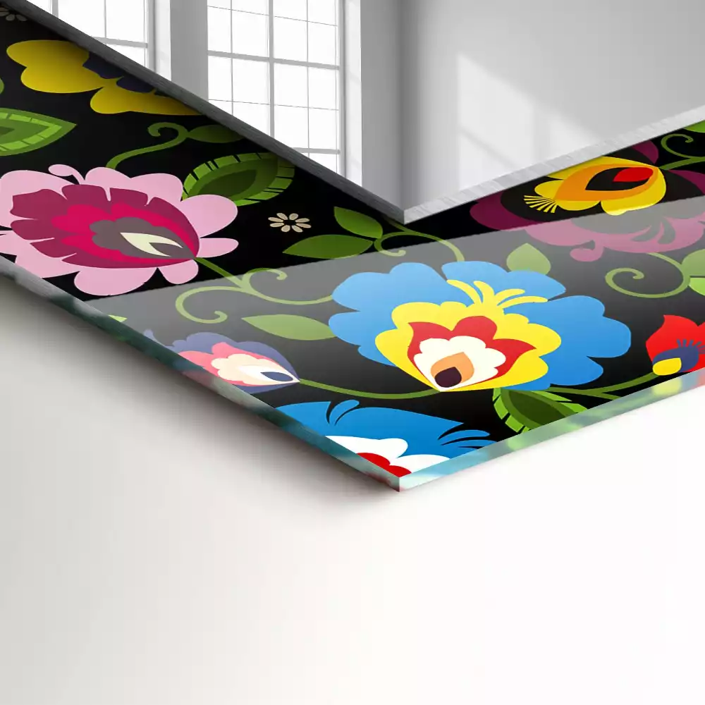 Specchio rettangolare decoro Modelli popolari colorati