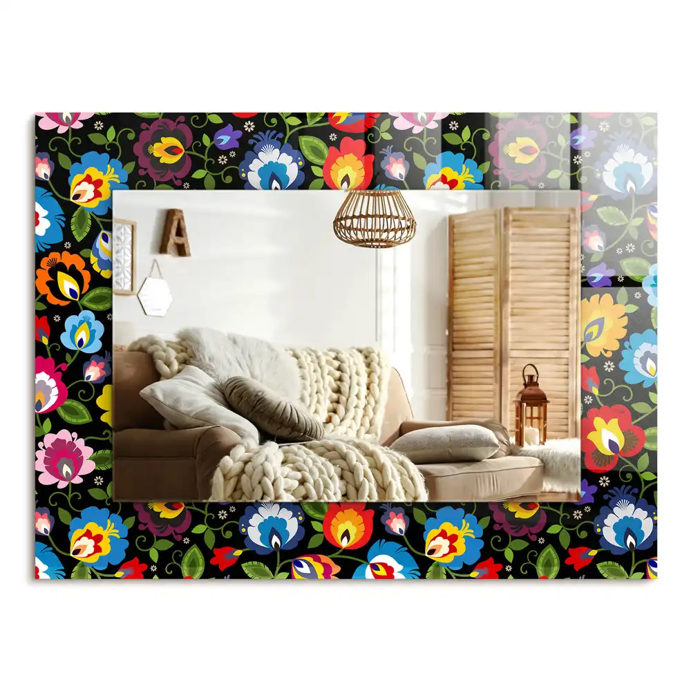 Specchio rettangolare decoro Modelli popolari colorati