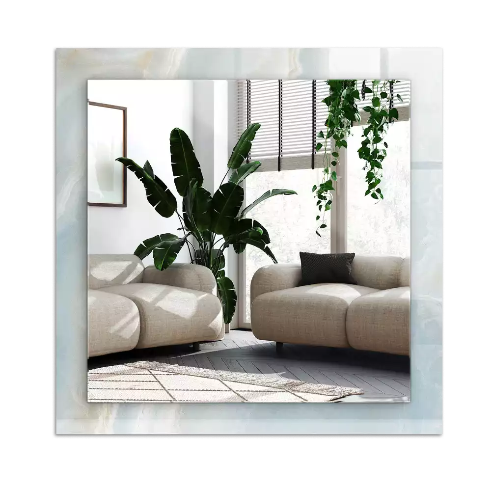 Specchio rettangolare decoro Marmo Onice Blu