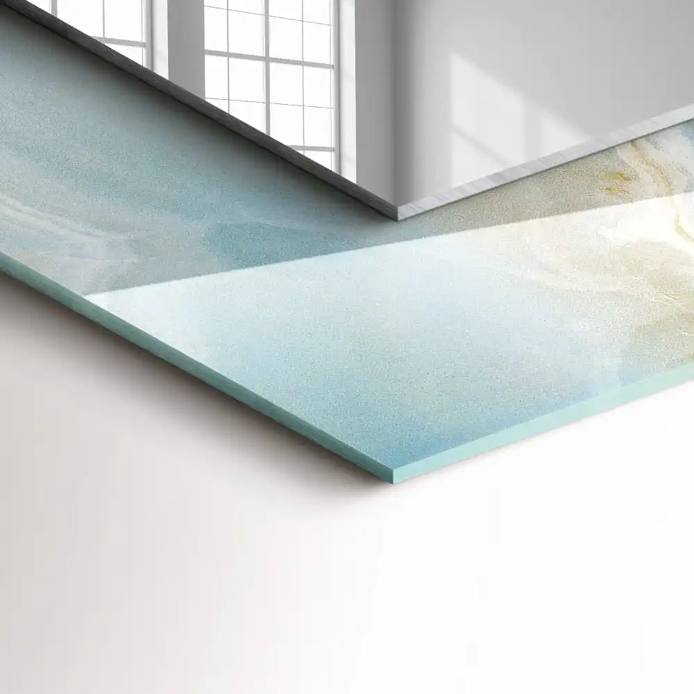 Specchio rettangolare decoro Marmo Onice Blu