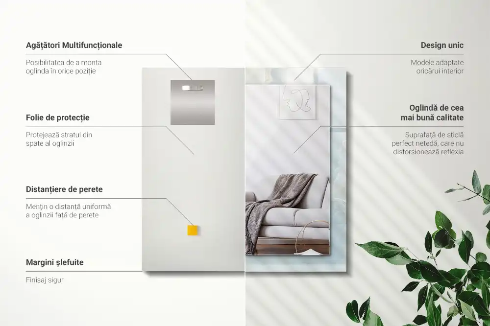 Specchio rettangolare decoro Marmo Onice Blu