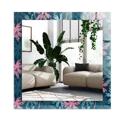 Specchio rettangolare decoro Motivo colorato di palme