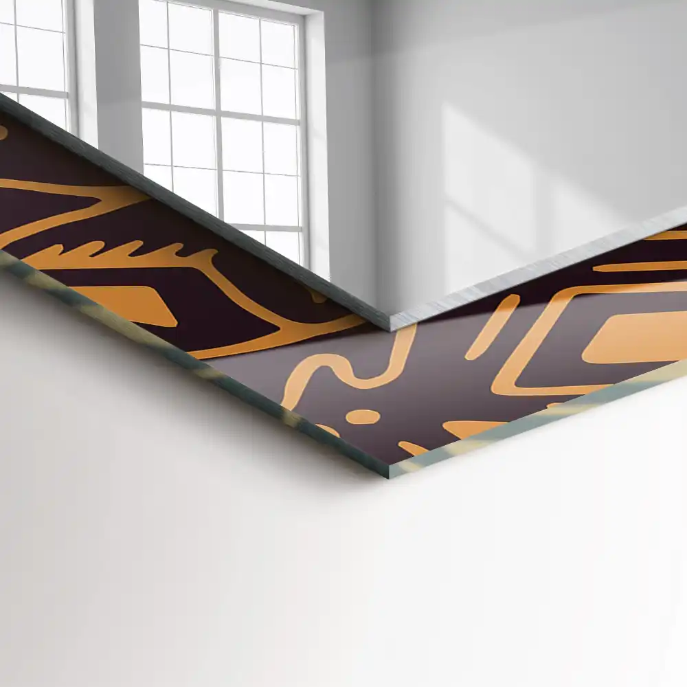 Specchio rettangolare stampato Modello etnico