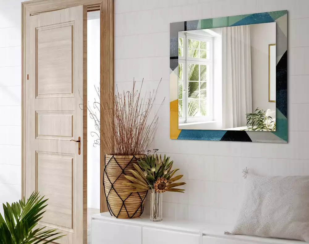 Specchio rettangolare decoro Motivi astratti colorati