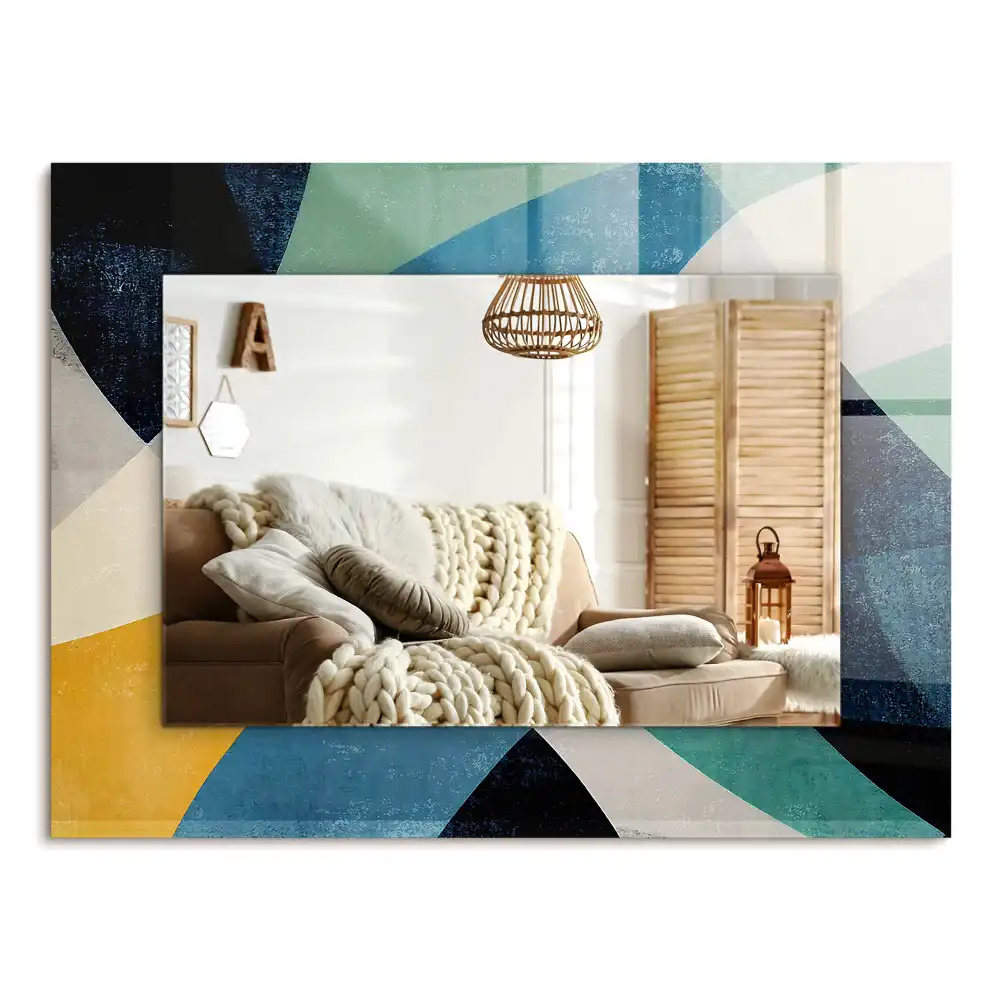 Specchio rettangolare decoro Motivi astratti colorati